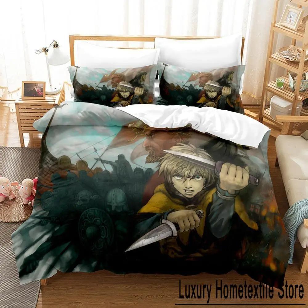 3D Anime Vinland Saga Bedding Set Single Twin Full Queen King Size Bed Set Adult Kid Bedroom Duvet Cover Sets For Home Textiles