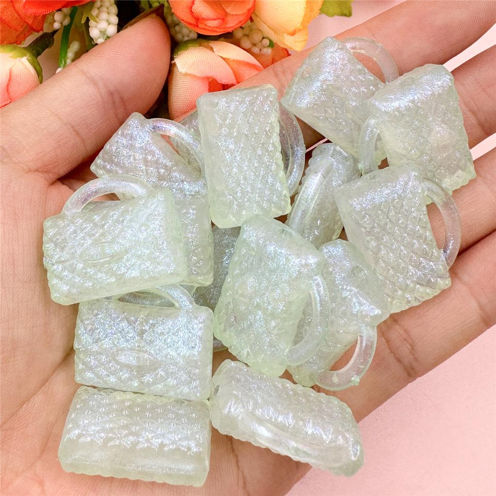 Creative For Bracelet Making 20.6*24.8mm Handmade Material Loose Beads Handbag Acrylic Fashion 20pcs DIY Jewelry Accessories