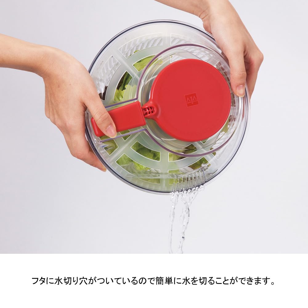 World Create Salad Vegetable Made In 21cm Diameter X 14cm Small Perfect for Noodles and Salads Spinner, Small, Easy-to-Clean Drainer, Mini, Japan,