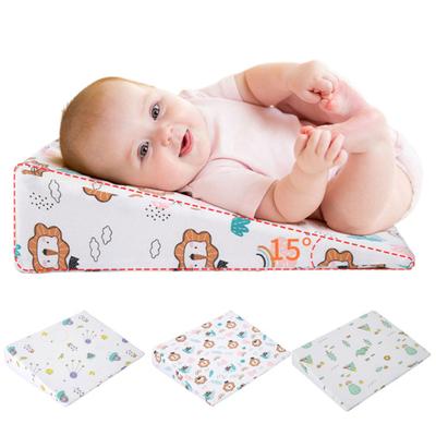 Anti Roll Newborn Baby Wedge Pillow 15 Degree Incline Angle for Reducing Acid Reflux Vomiting Relief Support Wedge Pillow Womb-Like Comfort Pillow