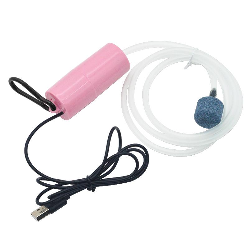 Akvarium oksygen luftpumpe fisketank USB Silent Air Kompressor Aerator Portable Mini Small Oxygenator Akvariumtilbehør 5v 1W