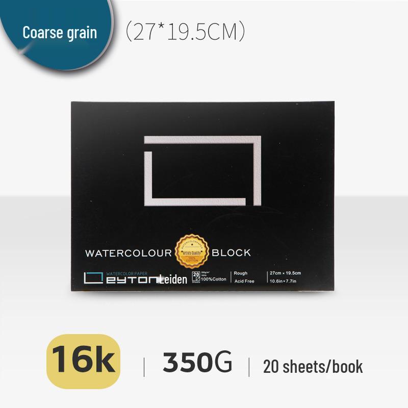 Leighton Portable Watercolor Sketchbook - Hand-painted, All Cotton, 32k-4k Sizes, 300g, Fine to Coarse Textures.