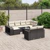 VidaXL Garden Lounge Set with Cushions 11 Pcs, Patio Sofas, Patio Furniture Set, Outdoor Furniture, Black 3228906