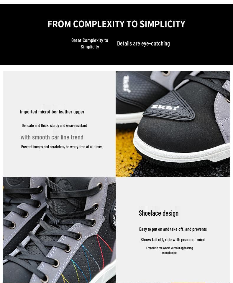 Four Season Motorcycle Riding Boots: Breathable, Anti-Fall, Road Racing & Parkour Shoes