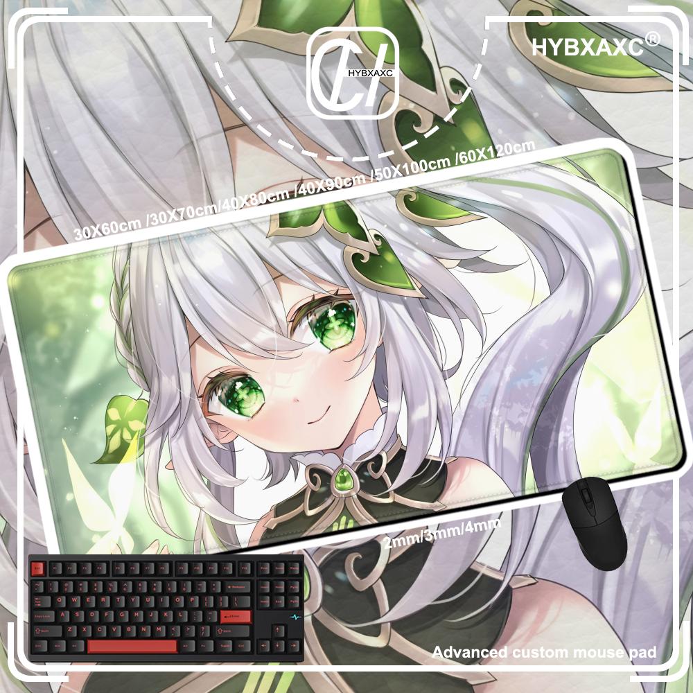 Nahida Mause Pad Genshin Impact Gaming Laptops Pc Accessories Rubber Mat Gamer Keyboard Deskmat Mausepad Mouse Mats Mousepad Xxl