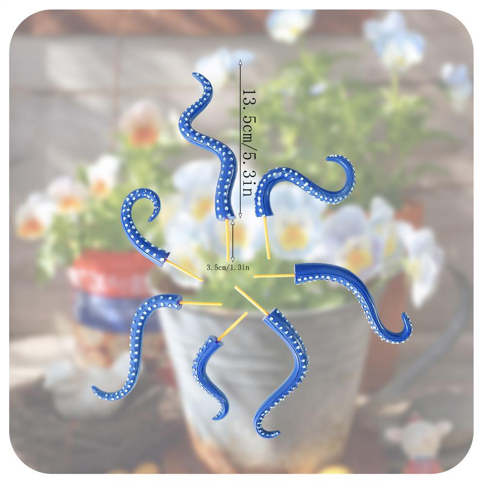 Garden Stakes Octopus Tentacle Stakes Decorative 7 Piece Support Climbing Sticks Glow In the Dark for Lawn Yard Potted Outdoor