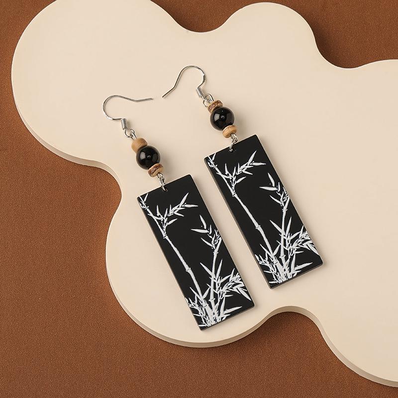 Boucles d'oreilles gland perle en forme d'éventail:  Pendentif Boucle de Paix Style Chinois Rétro pour Costumes Hanfu