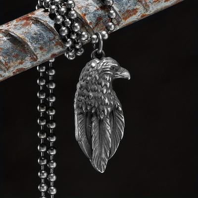 Retro Eagle Hanger Mannen Veer Ketting Punk Rock Sieraden voor Mannelijke Biker Gift Accessoires