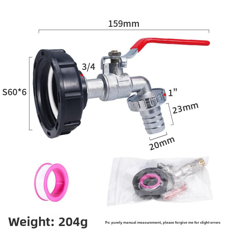 Durable IBC Tank Tap Adapter S60*6 Coarse Thread To 1/2'' 3/4'' Connector Replacement Valve Garden Home Valve Fitting Faucet