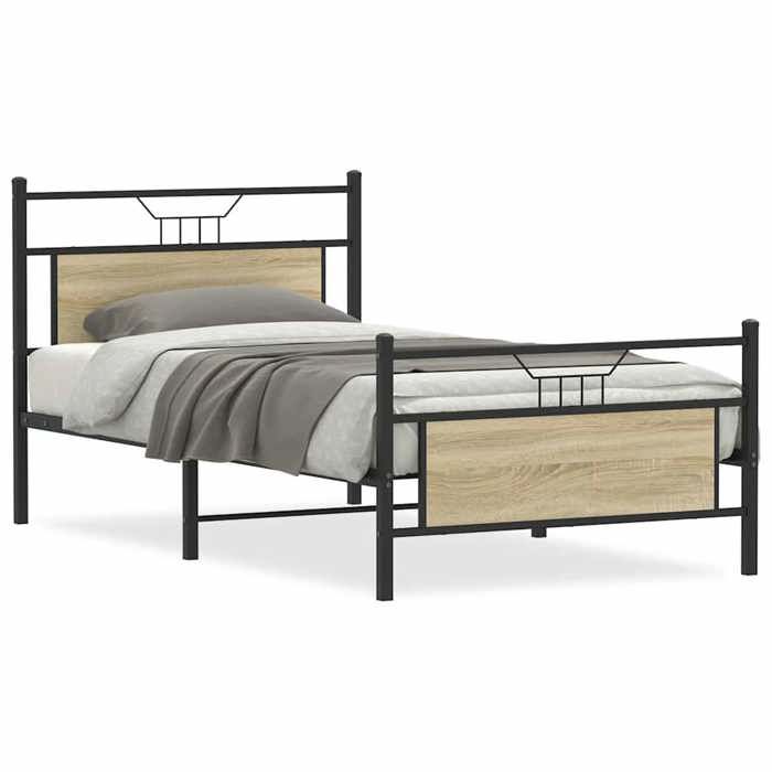 VidaXL Bed Frames Without Mattress Sonoma Oak 100x200 Cm 4106805