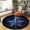 1pc Star Circle Round Chair mat Area Rug - Non-Slip, Floor Mat for Office, Bedroom, and Indoor Decor c1125079