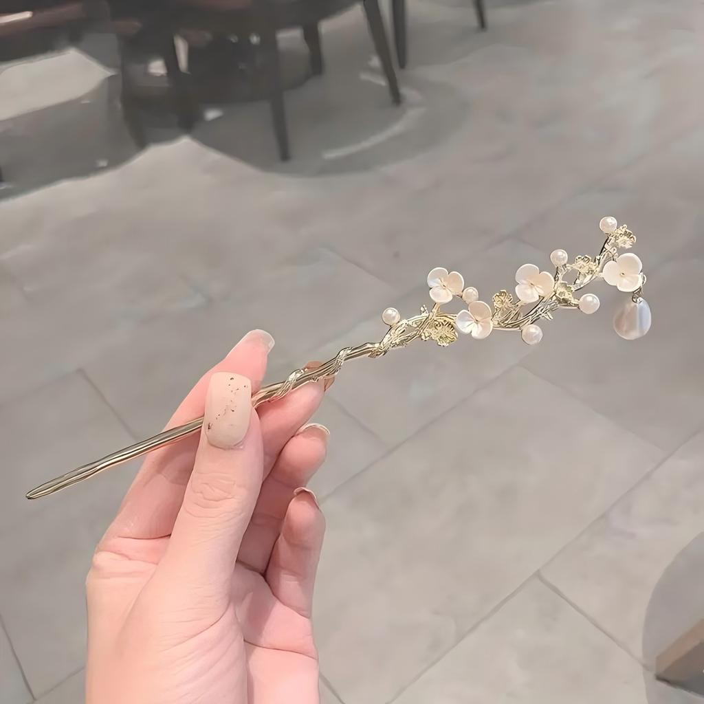 Sweet Romantic Chinese Style Hairpins Fashion Versatile Hair Accessories Jewelry Flowers Women's Girls' Hair Accessories Hairpin