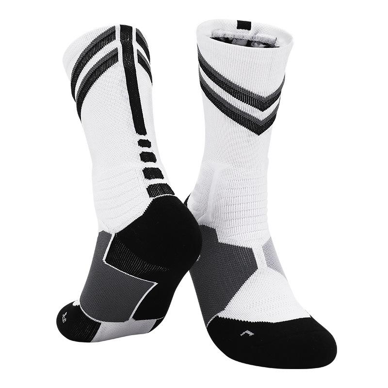 Basketballsocken Herren Professionell Verdickt Frottee Sohle Rutschfest Schweißabsorbierend Mittellange Socken Elite Socken High-Top Sportsocken