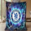 Chelsea FC Theme blanket Soft Flannel Blanket Plush Throw Blanket Cozy Sofa Bed Blanket for Home Decor