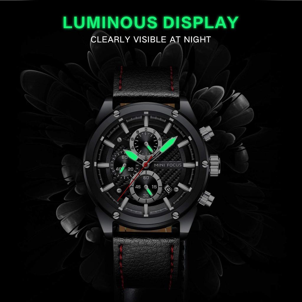 Watch with Date Waterproof Quartz Stylish and Simple Suitable for Casual and Leather Ranking Brand Men's Stopwatch, Display, Movement, Design, Wear,