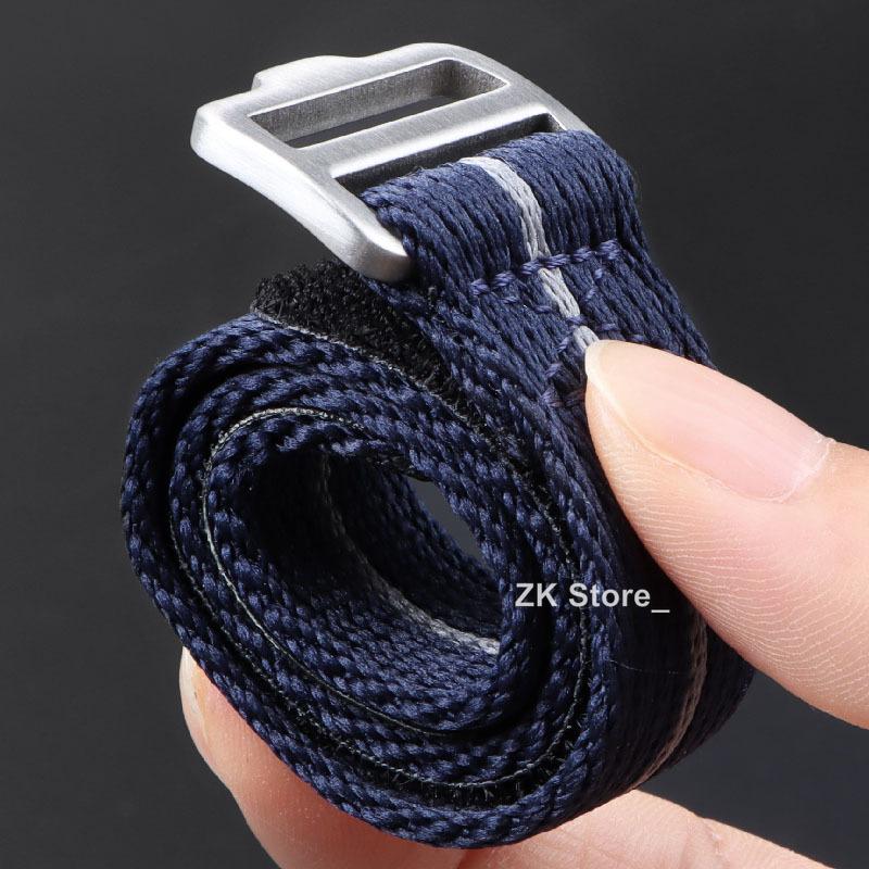 Nylon Fabric Straps 20mm 22mm for Seiko Watch Bracelet Smart Watch Band Touch Fastener Watchband Men Replacement Wristband Belt