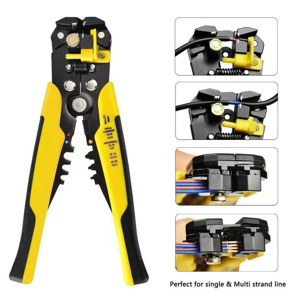 Automatic Multifunction Wire Stripper and Crimping Pliers for Electricians
