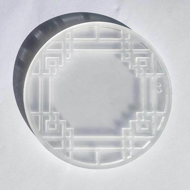 Retro Geometric Shape Quicksand Brick DIY Shake Acrylic Quicksand Blank Plate Quicksand Plate Acrylic Material Easy Use