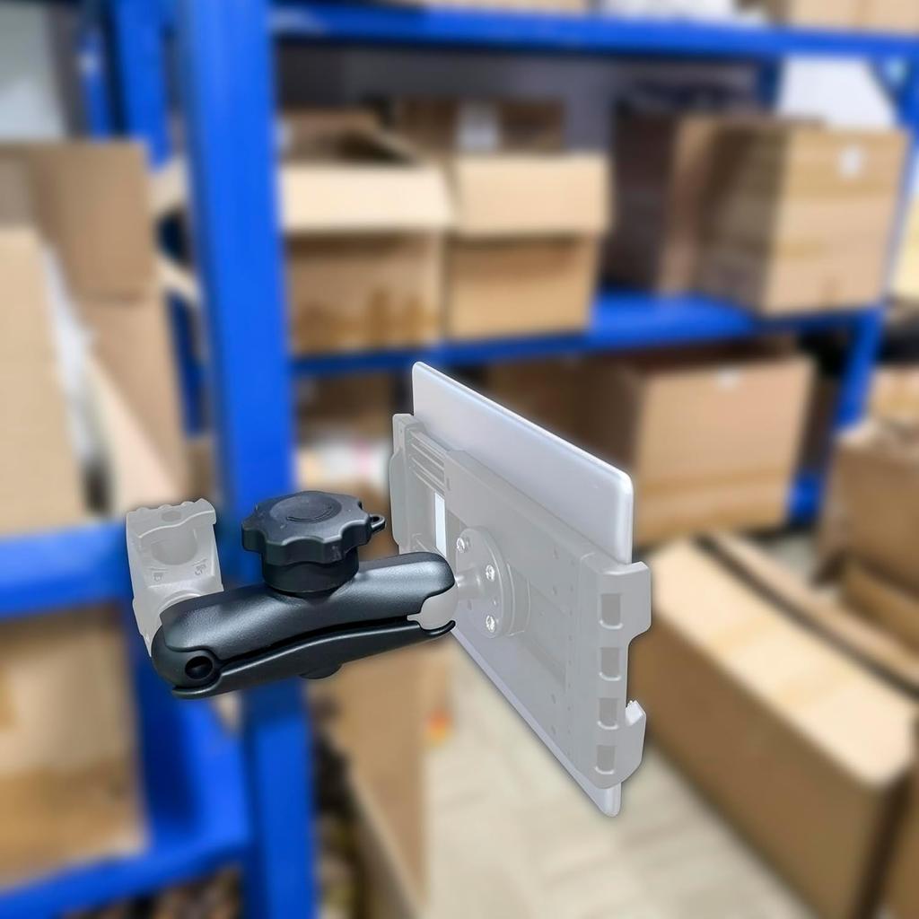 Upgrade Anti-Theft Lock 5.9" Aluminum Double Socket Arm for 1.5 Inch Ball Mount, C Size 38mm Ball Components, Heavy Duty Arm Compatible with RAM