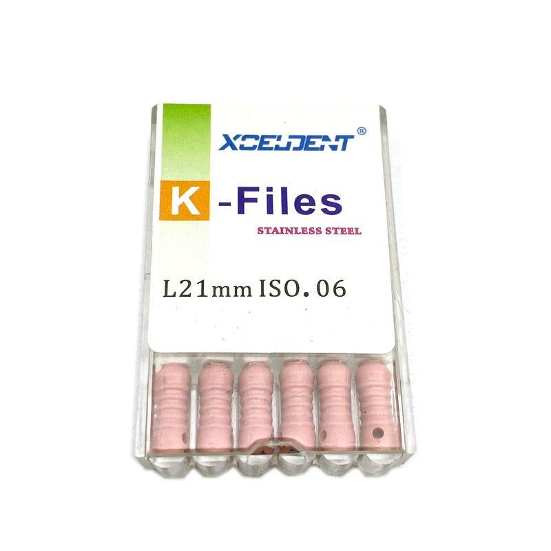 21mm Dental K Files Root Canal Endo Files Dental Hand Files Stainless Steel K Files Dentist Tools