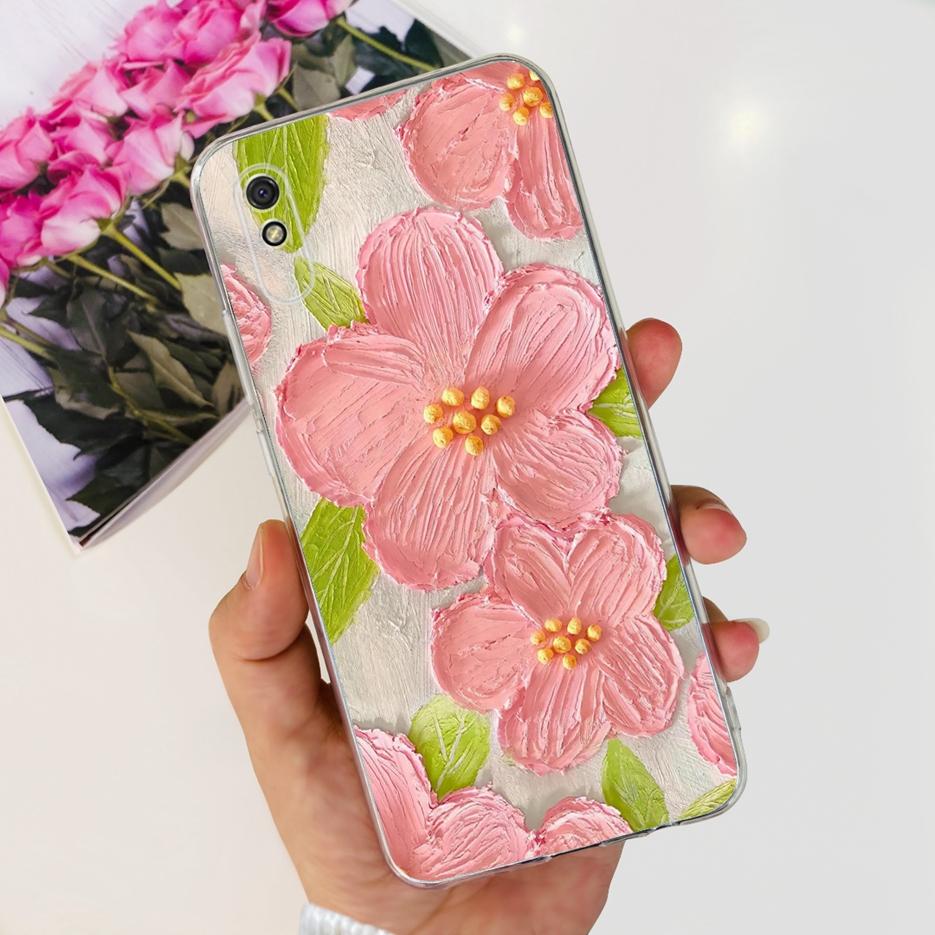 For Xiaomi Redmi 9A Case Redmi 9AT Stylish Painted Cover Clear Silicone Phone Case For Xiaomi Redmi 9A Sport Redmi9A T Soft Bags