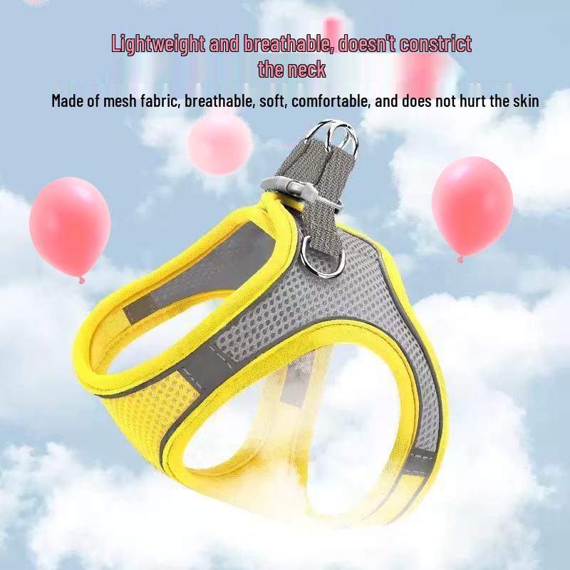 Reflective Vest-Style Pet Harness with Leash - Breathable for Cats & Dogs