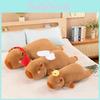 Cuscino Peluche Animale Capibara d'Acqua con Imbottitura Morbida in Cotone PP per Decorazione Stanza dei Bambini