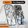 Fashion Orange Magnetic Clear Case For For Iphone Air 17 16 15 14 13 12 11 Pro Max Plus Wireless Charge Plating Soft Business Cover