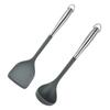 2Pcs/Set Stainless Steel Handle Silicone Cooking Tool Non-stick Kitchen Utensils Silicone Spatula Baking Kitchen Utensils Tool