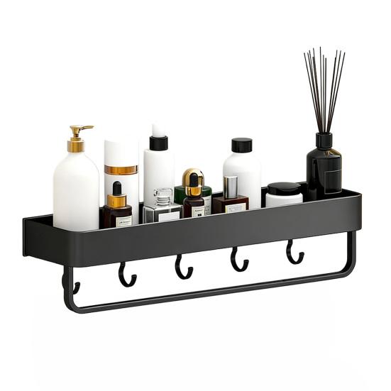 Wall-Mounted Bathroom Shelf Rustproof Aluminum Shower Caddy with Drain Holes Heavy Duty Storage Shelf for Kitchen Laundry Room