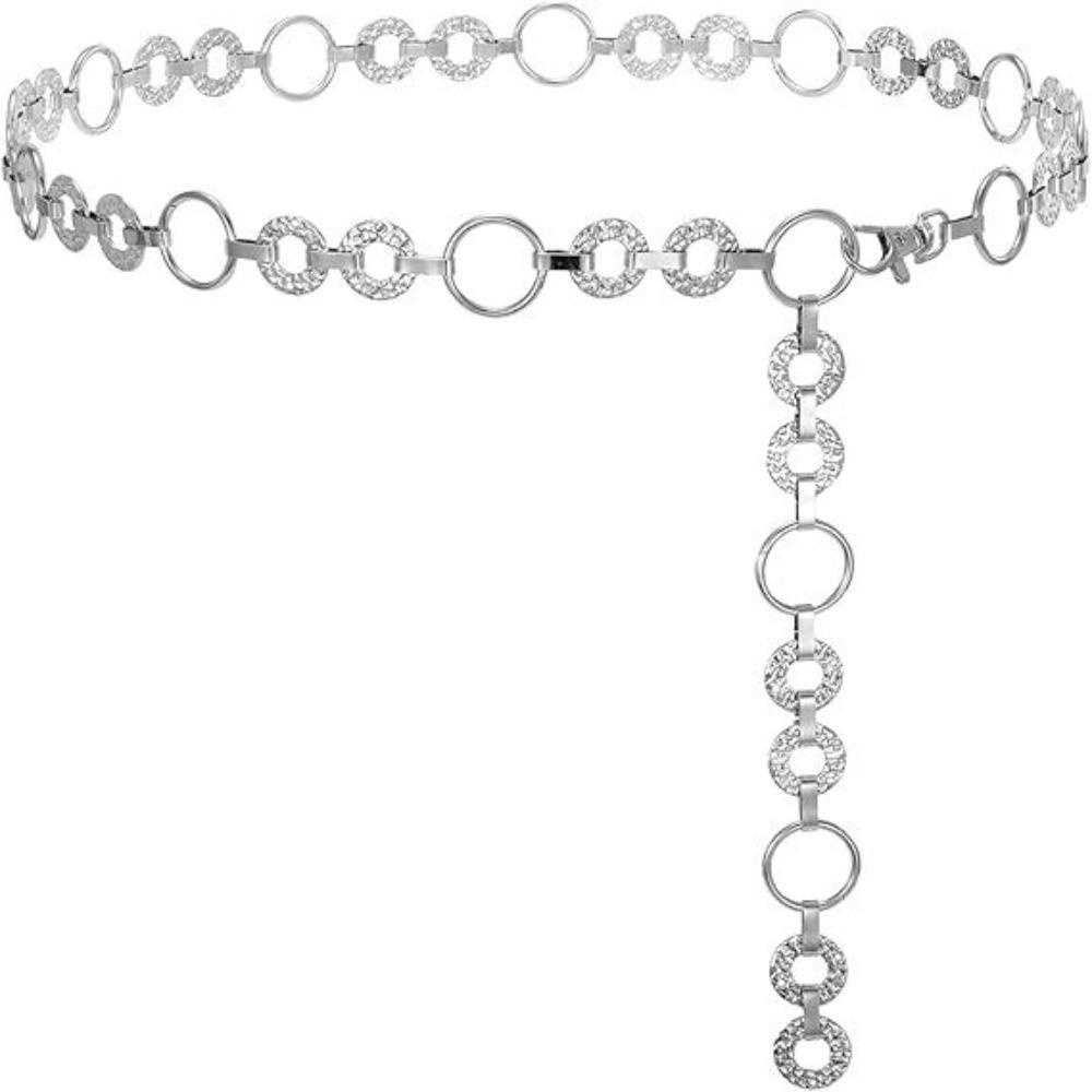 

Metal Body Link Belts Gold/Silver Ladies Fashion Chain Elegant Waist Chain Belt for Jeans Dress серебряный