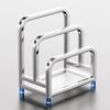LETSFIND Double Slot Pot Lid & Chopping Board Rack