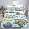 Gru-Mark M-Minions Bedding Set Cartoon Anime Set Adult Kid Bedroom Duvet Cover Sets 3D Print Kawaii Anime Home Textileextile