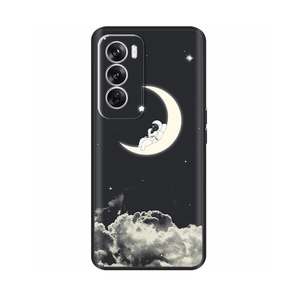 Silicone Case For OPPO Reno 12 Phone Cases Lovely Cat Cover Reno12 5G Soft Liquid Silicon Back Cover For OPPO Reno 12 Pro 5G