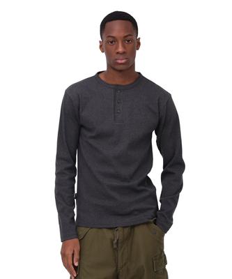 DAILY RIB HENLY NECK TEE 6153482 Men's S Charcoal