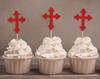 Darling Souvenir| Christening Baptism Cupcake Toppers| Dessert Decorations - Pack Of