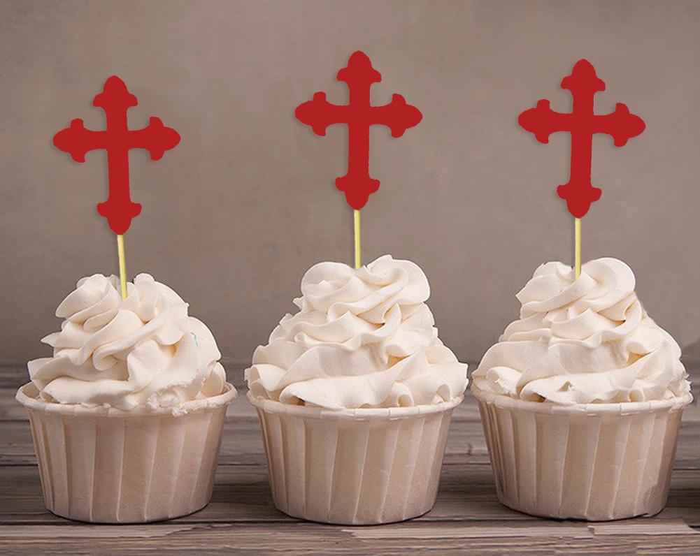 Darling Souvenir| Christening Baptism Cupcake Toppers| Dessert Decorations - Pack Of