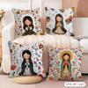 Our Lady of Guadalupe Cushion Cover Soft Plush Fabric DoubleSided Printed Cushion Covers for All Seasons Modern HomeDecor Gift