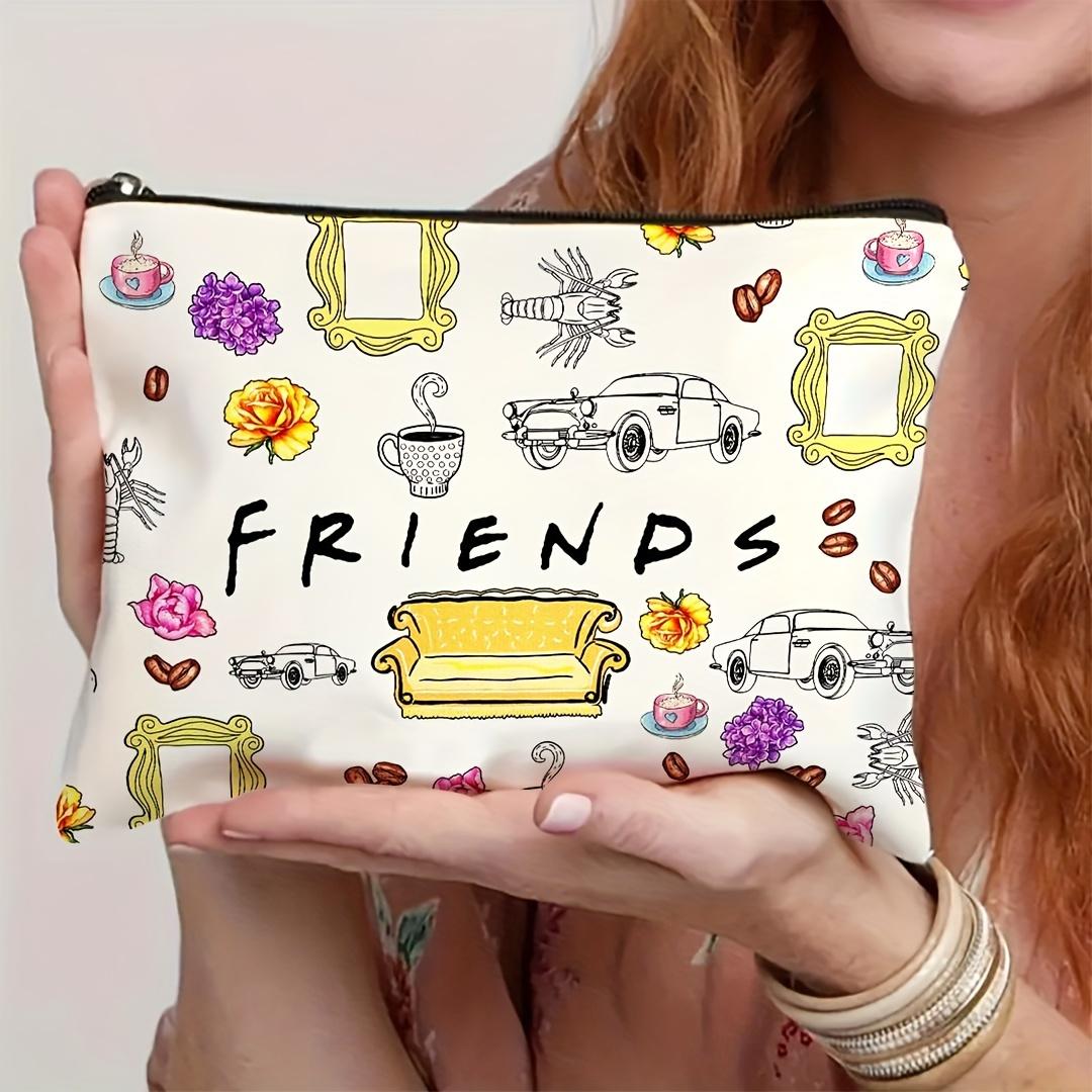 

Chic TV Show-Themed Makeup Bag - Spacious & Durable Polyester, Zippered Cosmetic Pouch for Travel & Daily Use, Perfect Gift for Friends & Fans 1pc