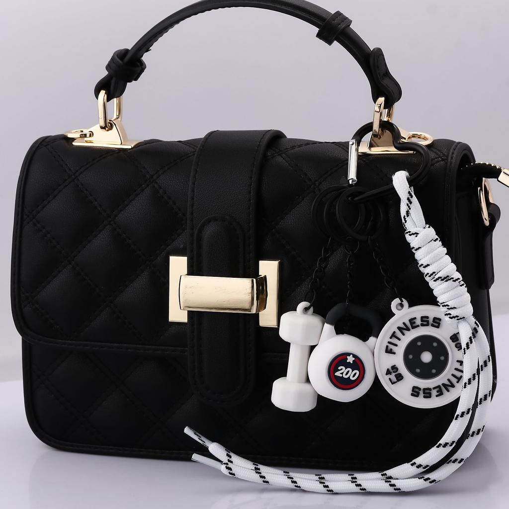 3DMini Dumbbell Fitness Kettle for Women Men Fashion Bag Pendant Fitness Enthusiast Athlete Bag Car Key Decoration Gift Bag Charm
