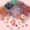 Japońskie i koreańskie rozmazujące się przezroczyste tusze posypywanie złotem szklane koraliki luźne koraliki ręcznie robione diy materiał do koralików akcesoria do bransoletek