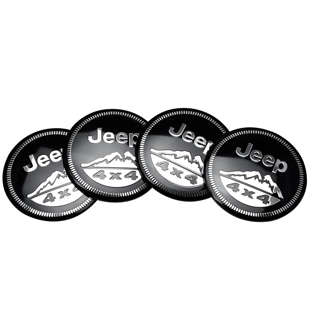 For Jeep 60mm Car Wheel Center Hub Cap Logo Tyre Rims Badge Cover For Jeep Wrangler Jk Renegade Compass Grand Cherokee Gladia