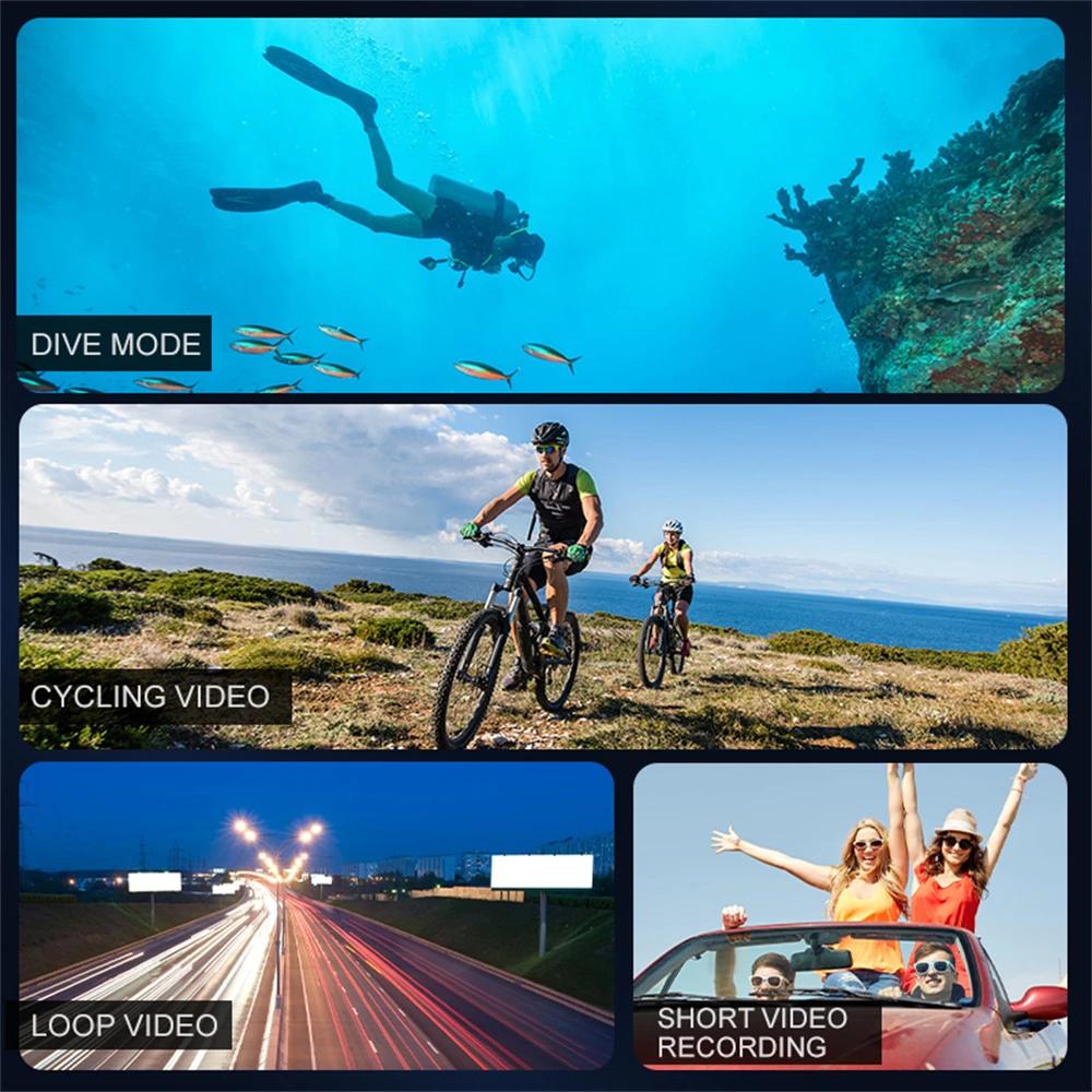 4K Action Camera 1080P/30FPS WiFi 2.0" 170D Underwater Waterproof Helmet Video Recording Camera Sports Cameras Outdoor Mini Cam
