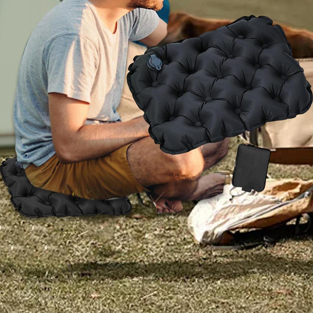 Covoraș de șezut gonflabil compact pentru călătorii și agrement