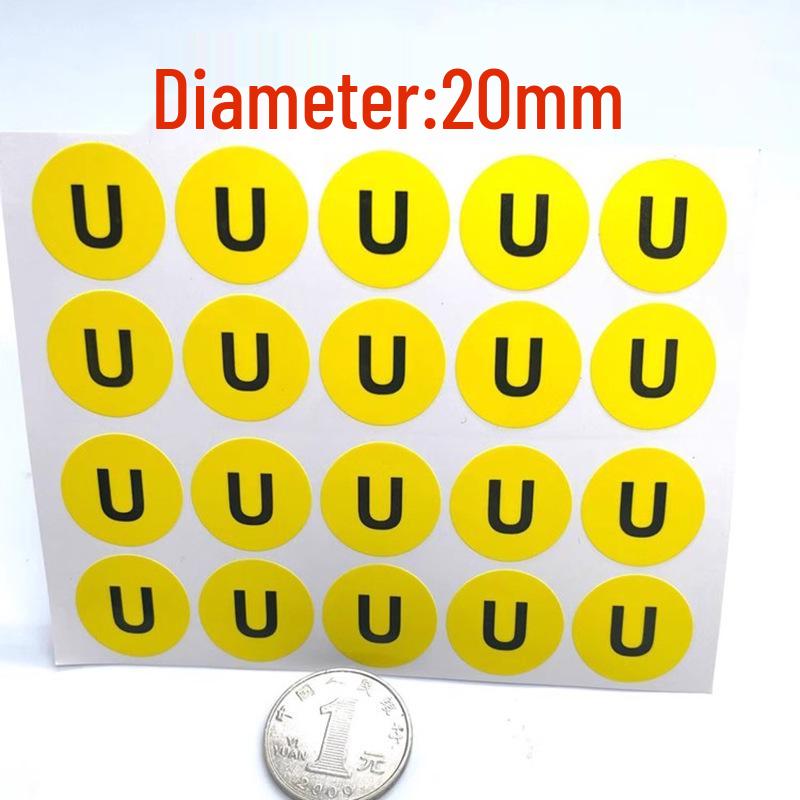 Adesivi Autoadesivi per Identificazione Fili di Fase e Neutro Elettrici, 2CM