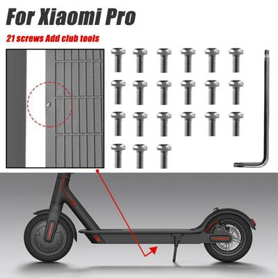 21Pcs Bottom Battery Cover Screws For M365 Pro Electric Scooter Screws With Stainless Steel Installation Wrench Repair Parts