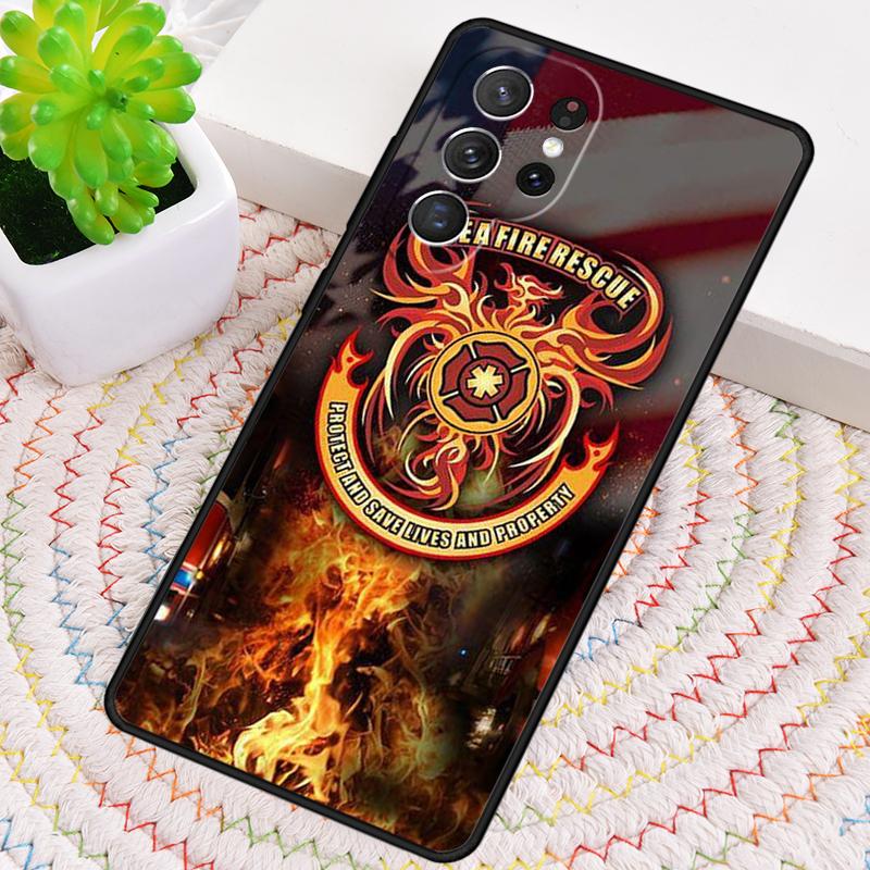 Rescue Fire Dept TPU Phone Case For Samsung Galaxy Note 10 Pro S26 S25 S24 S23 S22 Ultra Plus S21 FE S20 Shockproof Cover