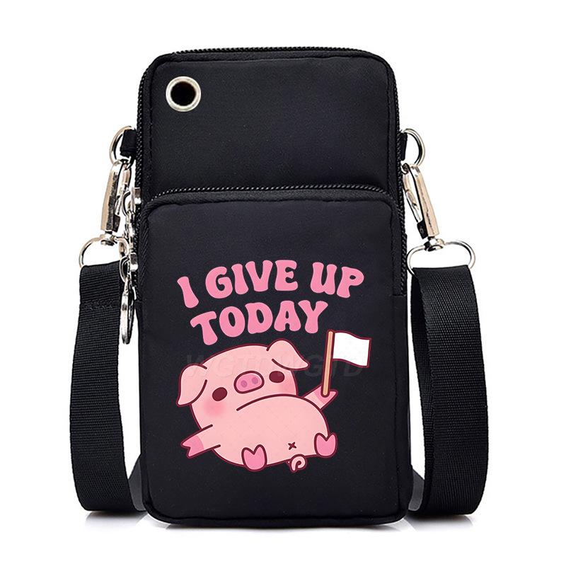Casual mobile phone bag cute printing new messenger bag Korean version versatile small bag vertical change bag