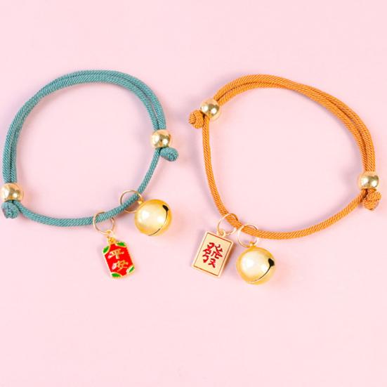 Yousheng Pet Collar Chinese Style Attractive Adjustable Universal Cats Dogs Collar Necklace with Bell for Spring Festival