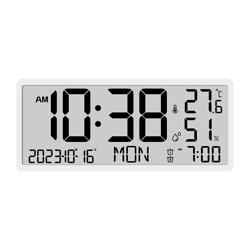 Creative LCD Multifunctional Wall Clock Living Room Clock Simple Modern Alarm Clock Large Screen New Electronic Clock